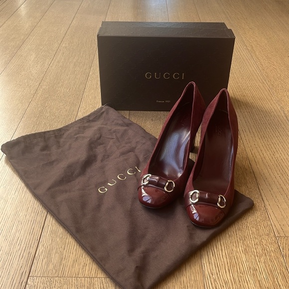 Gucci Horsebit Block High Heel Pump Size 39.5 - Picture 2 of 9